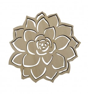 Rosenuntersetzer aus Holz