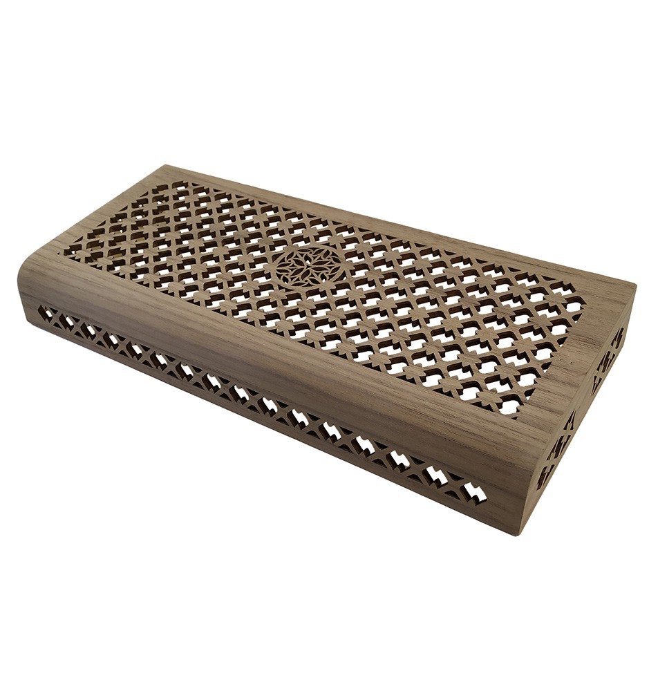 Wooden Rounded Accordion Walnut Grill Cover Wooden Rounded Accordion Walnut Grill Cover