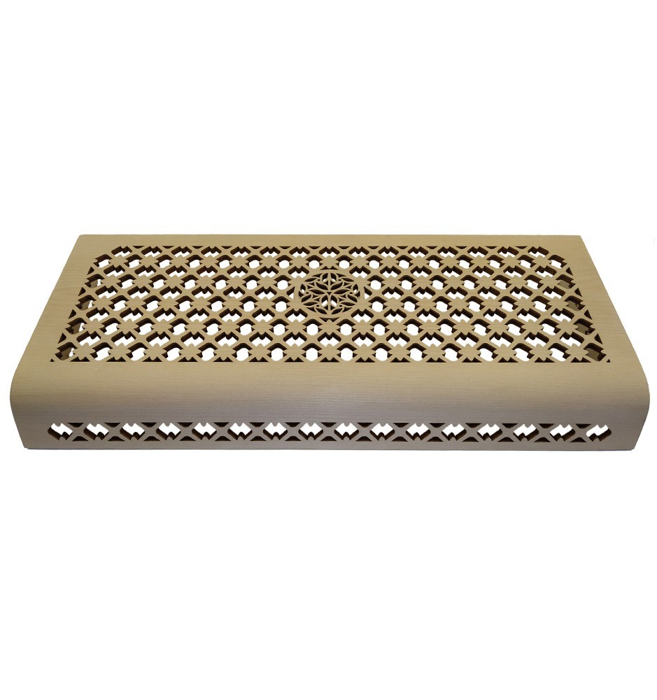 Wooden Rounded Maple Accordion Grill Cover - Small Wooden Rounded Maple Accordion Grill Cover - Small