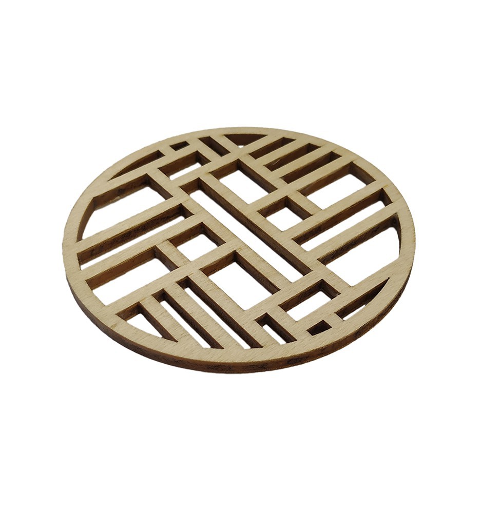 Wooden Coaster with Rectangles Design for cups or glasses