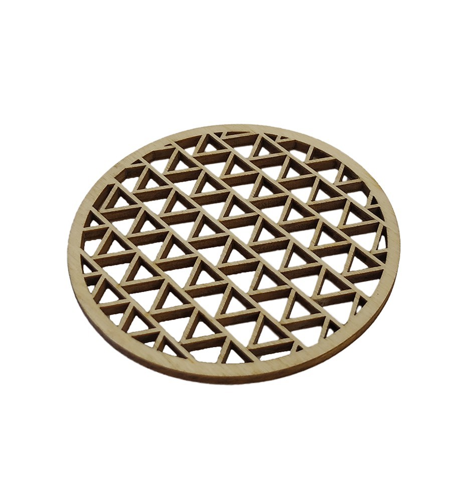 Wooden Cup/Glass Coaster - Geometric Triangles Design Wooden Cup/Glass Coaster - Geometric Triangles Design