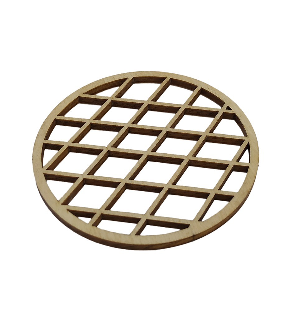 Wooden Cup/Glass Coaster - Geometric Mesh Design Wooden Cup/Glass Coaster - Geometric Mesh Design