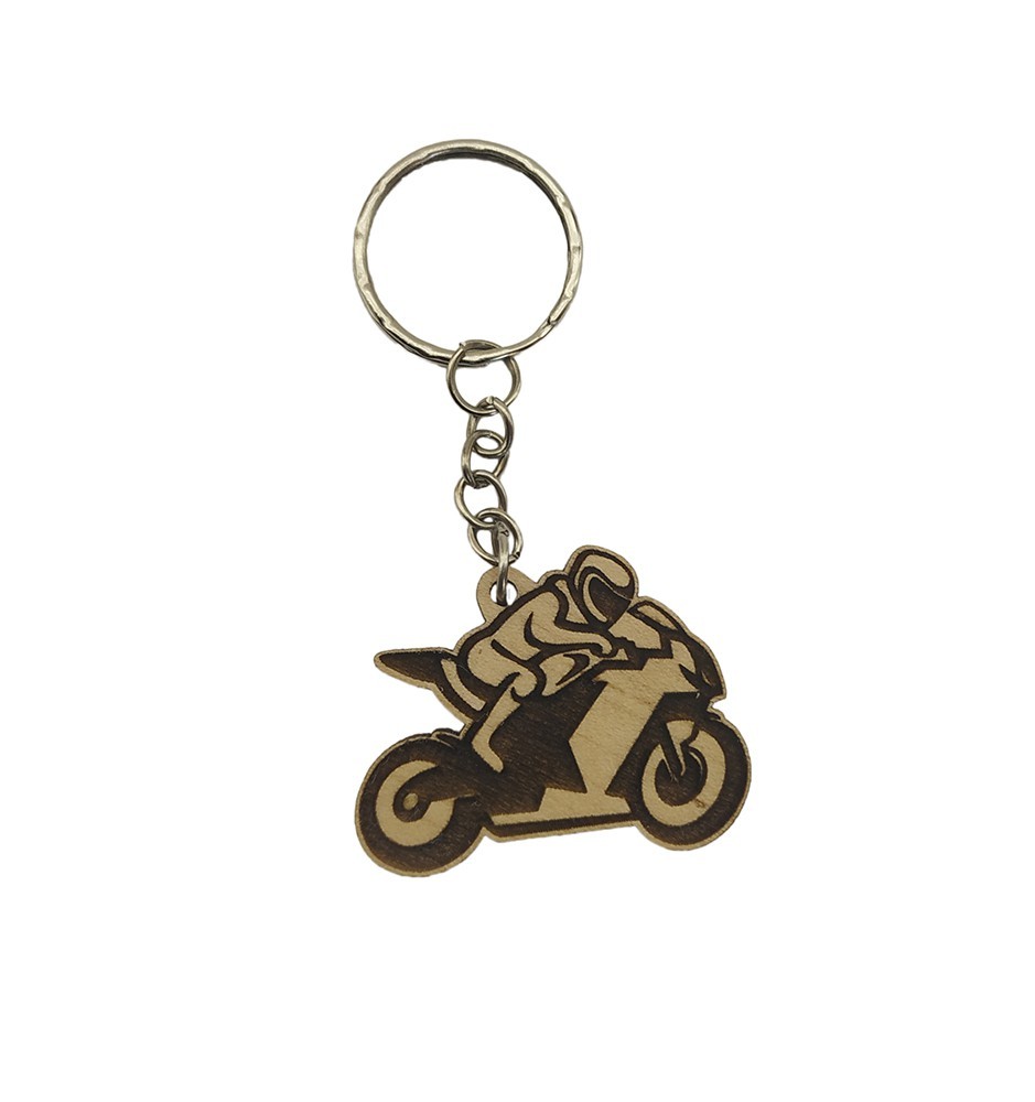 Personalisierter Biker/Rider Schlüsselanhänger mit Text und Name gravur