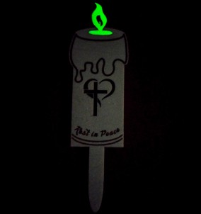 Wooden candle with Luminescent Flame - All Saints Day