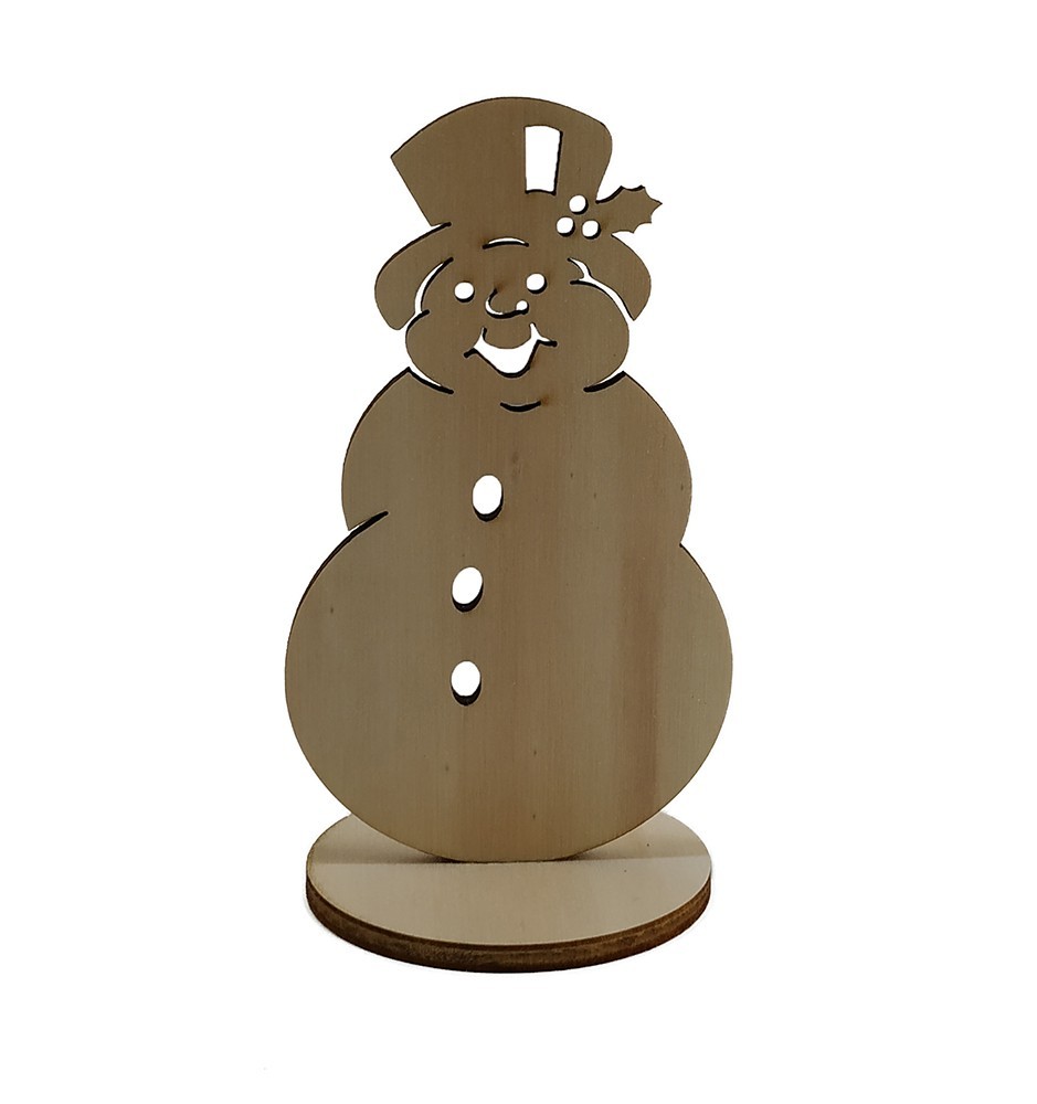 Tabletop Decorative Snowman - front view Tabletop Decorative Snowman - front view