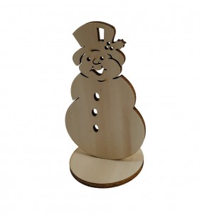 Tabletop Decorative Snowman - side view