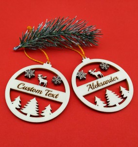 Personalized Christmas Ornament Decoration With Name Engraving