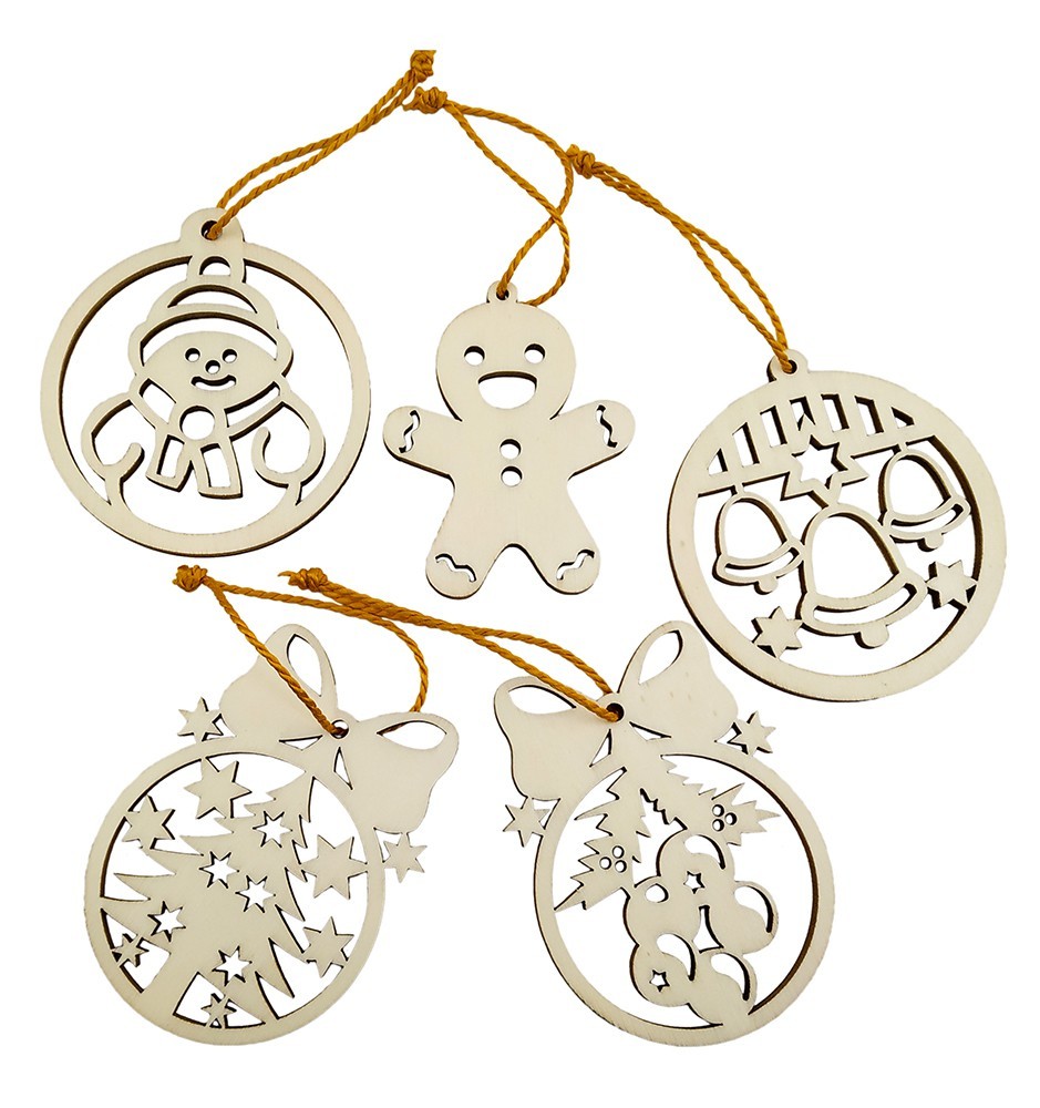 Christmas Ornament Set For Christmas Tree- 5 Pieces Christmas Ornament Set For Christmas Tree- 5 Pieces