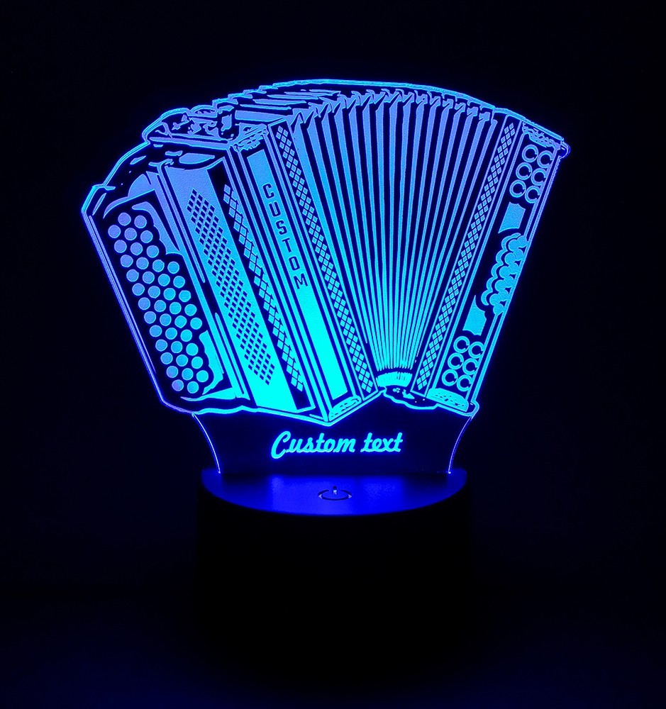 3D LED Night Lamp  Personalized Accordion - RGB Night Lamp