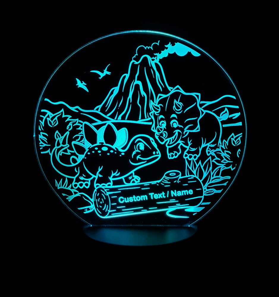 Personalizirana LED nočna lučka / svetilka - Dinozaver