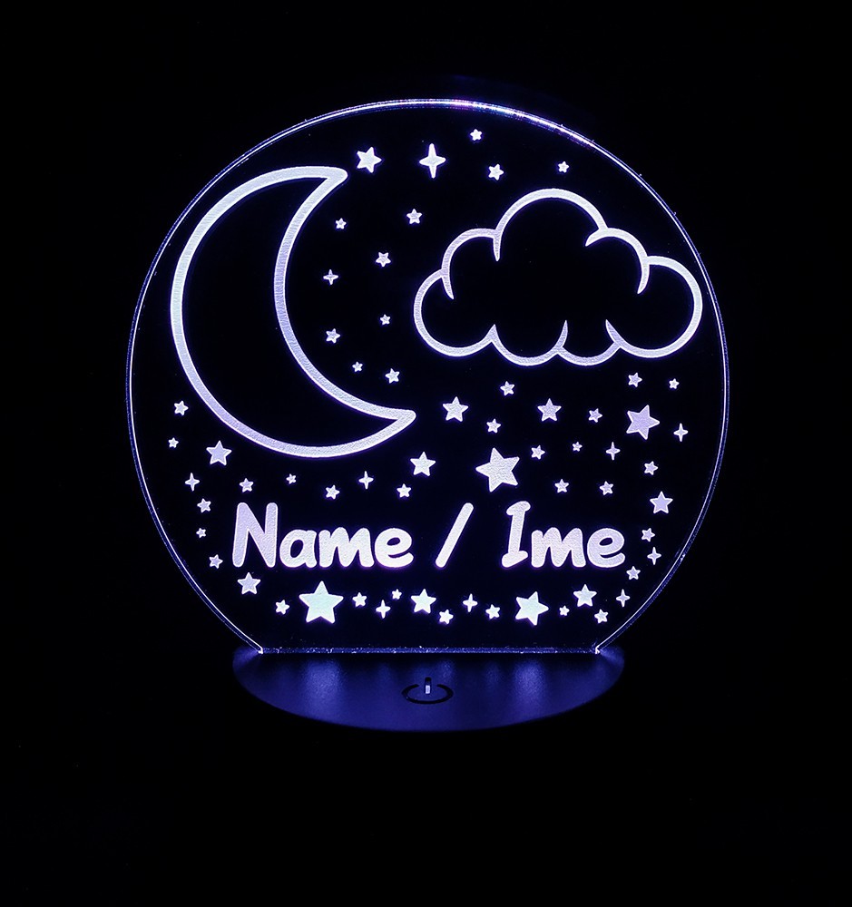 Personalisiertes Geschenk - Sterne & Mond Nachtlicht - Kinder LED-Nachttischlampe Personalisiertes Geschenk - Sterne & Mond Nachtlicht - Kinder LED-Nachttischlampe