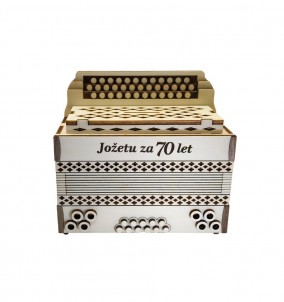 Personalized Wooden Money Box in the Shape of Accordion