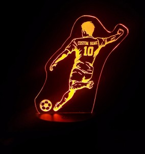 LED Football Player Night Light - Personalized  RGB Night Lamp