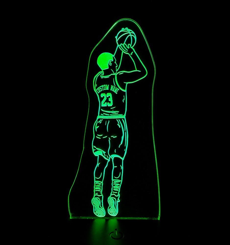 LED Basketball Player Night Light - Personalized  RGB Night Lamp