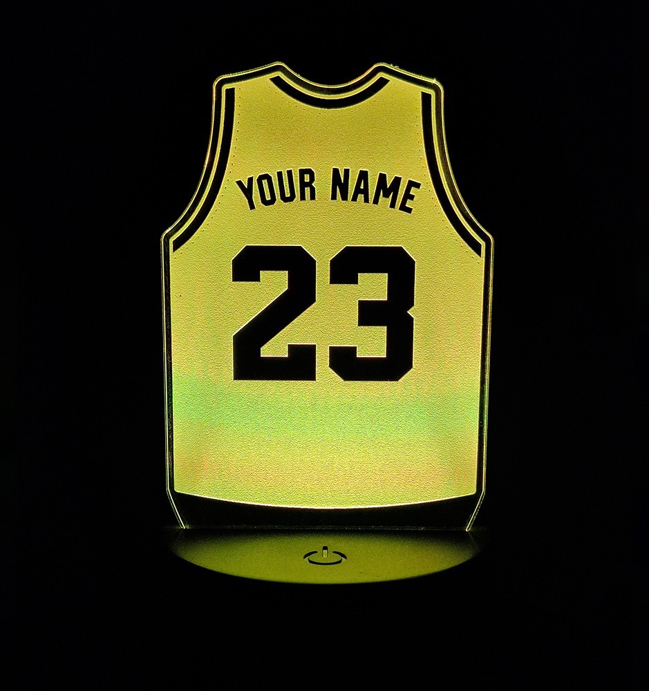 Basketball Trikot Nachtlicht - Personalisierte LED Lampe Basketball Trikot Nachtlicht - Personalisierte LED Lampe
