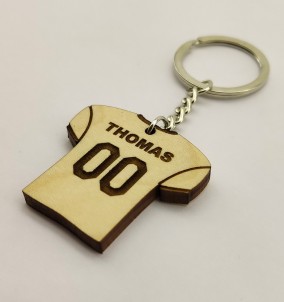 Personalized American Football Jersey Keychain Keyring