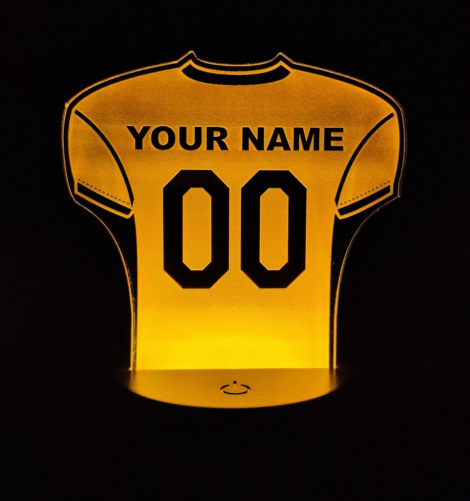 Amerikanischer Fußball Geschenk -  Personalisierte Trikot Nachtlicht
