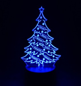 Personalized Christmas Decoration -  LED Christmas Tree With Names
