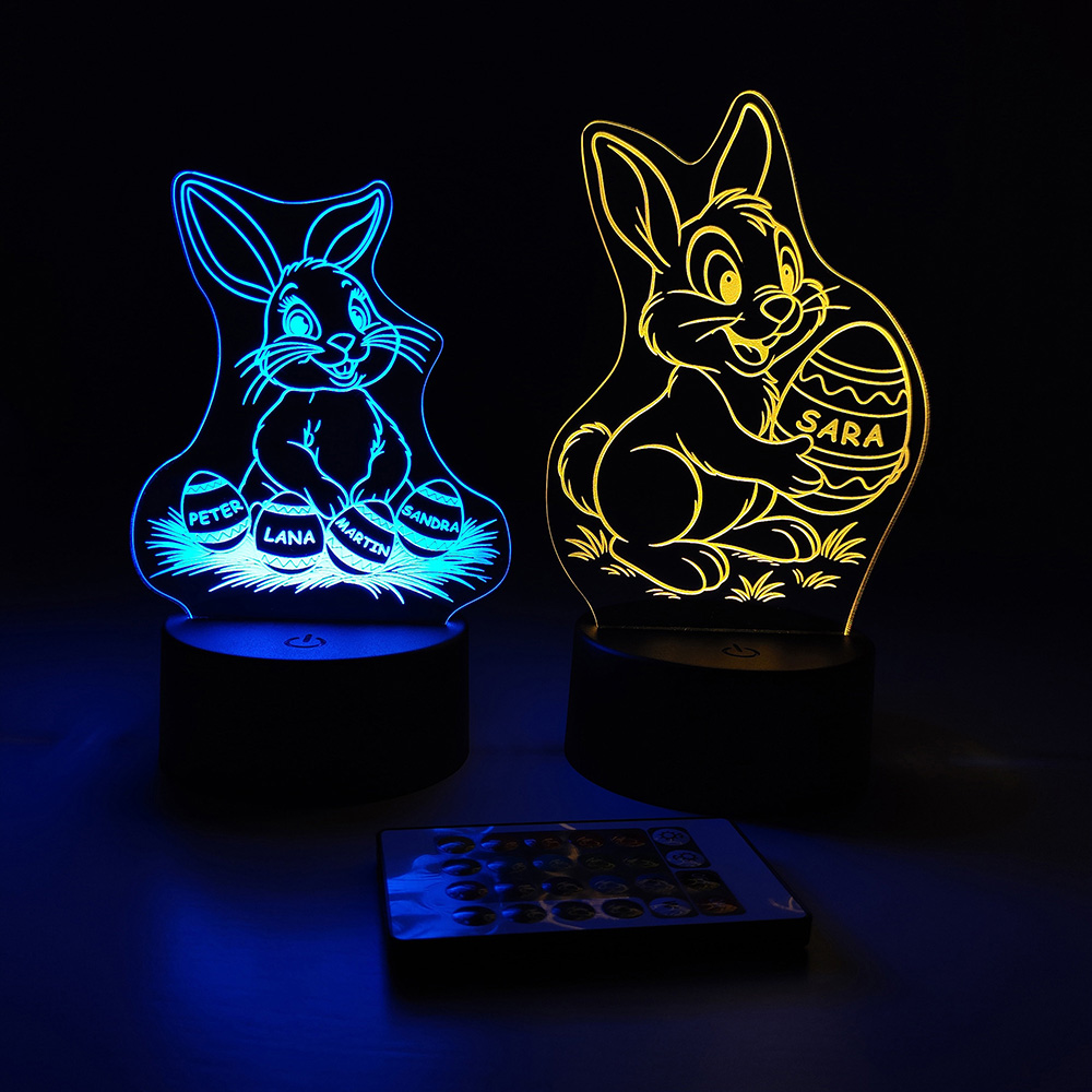 Easter Bunny night light with name on egg